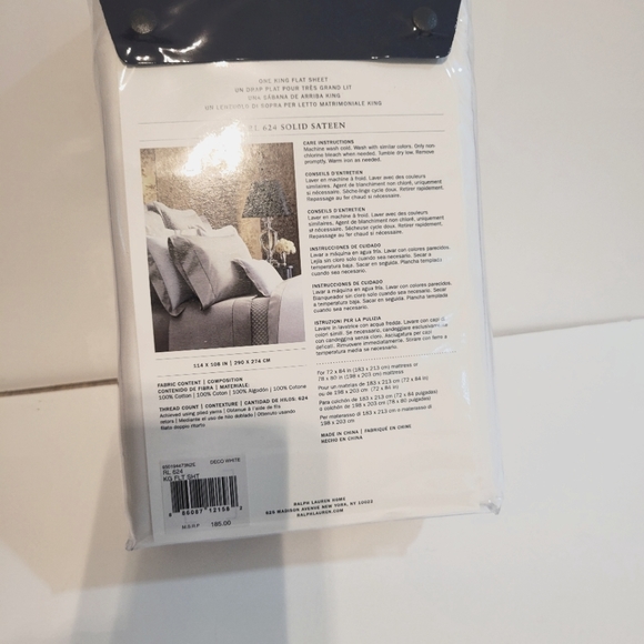 🎉Sale! Ralph Lauren RL 624-Thread-Count Cotton Sateen Sheets MSRP $185 - Picture 5 of 8